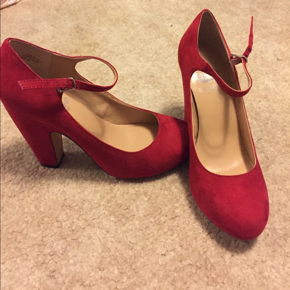 Red Mary Jane Heels