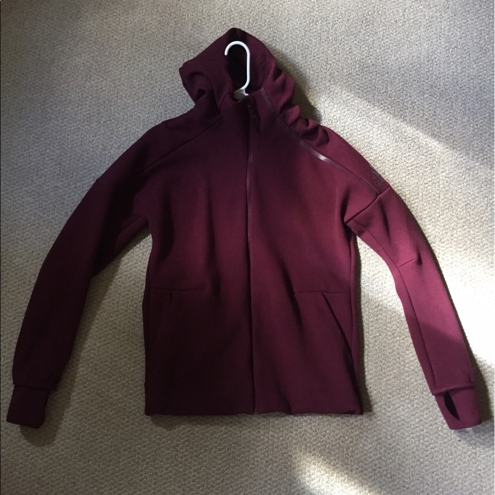 Maroon Adidas Z.N.E hoodie