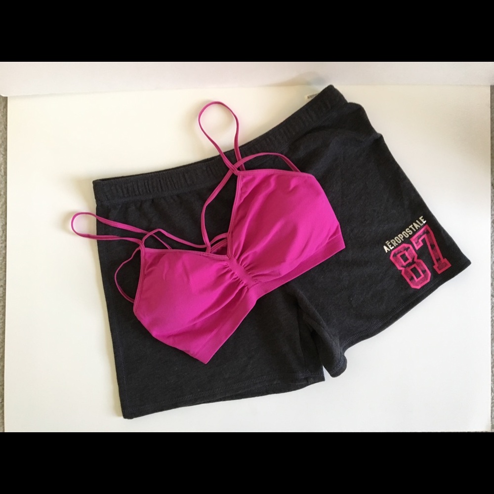 Gray Aeropostale boyfriend 5" shorts size small