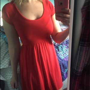 Red/orange cotton dress