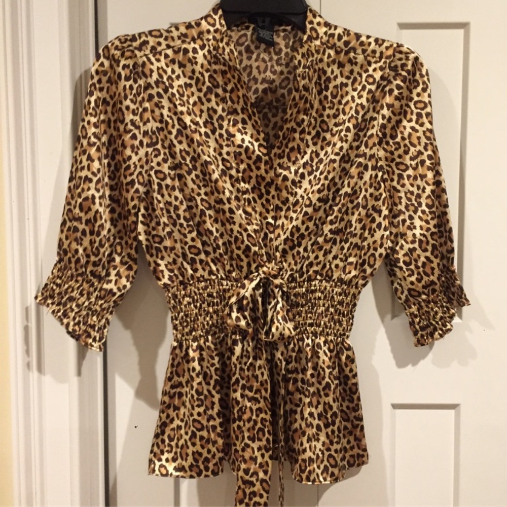 BCBGMaxAzria Leopard Top