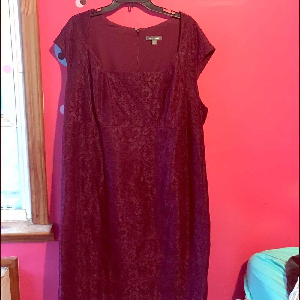 Plus size merlot dress