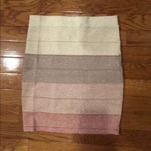 Sparkly, Striped colored skirt