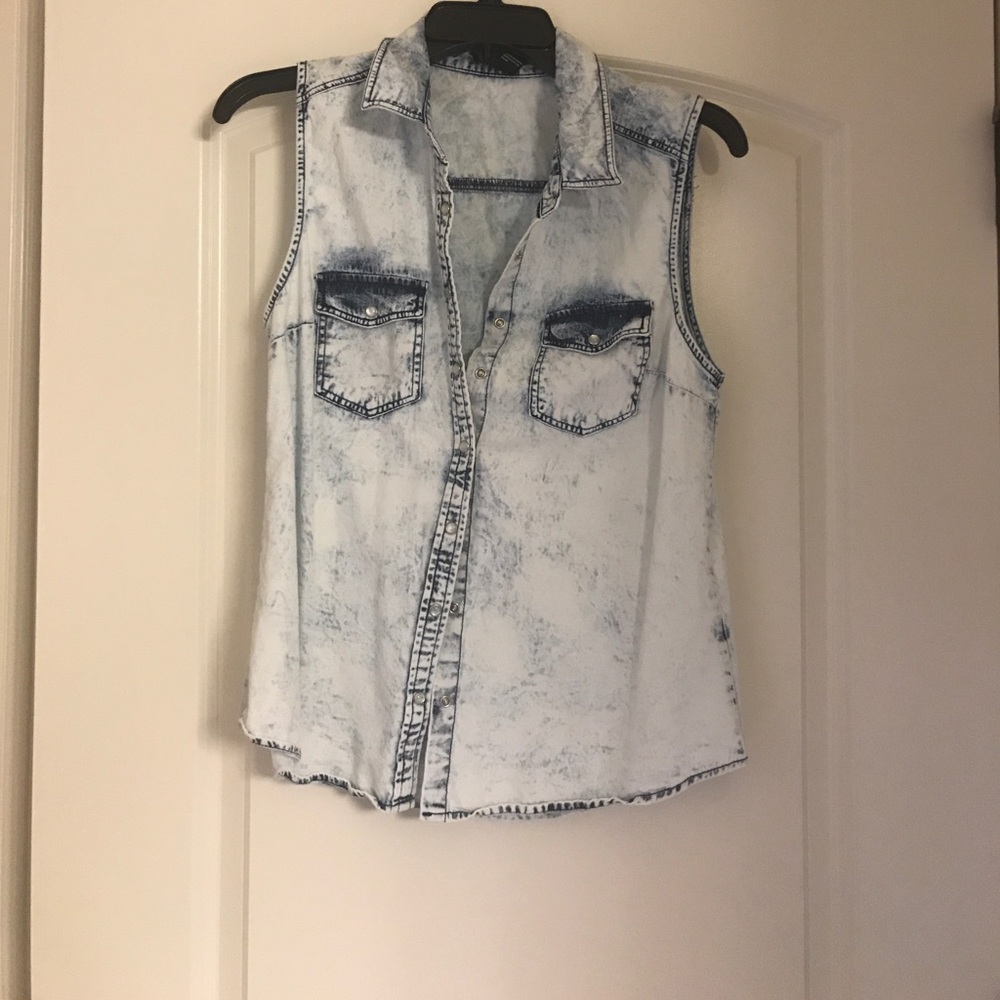 Faded Jean Tank Top