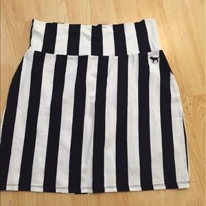 Black/ white striped bodycon mini