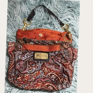JPK Paris nylon shoulder bag with leather strap