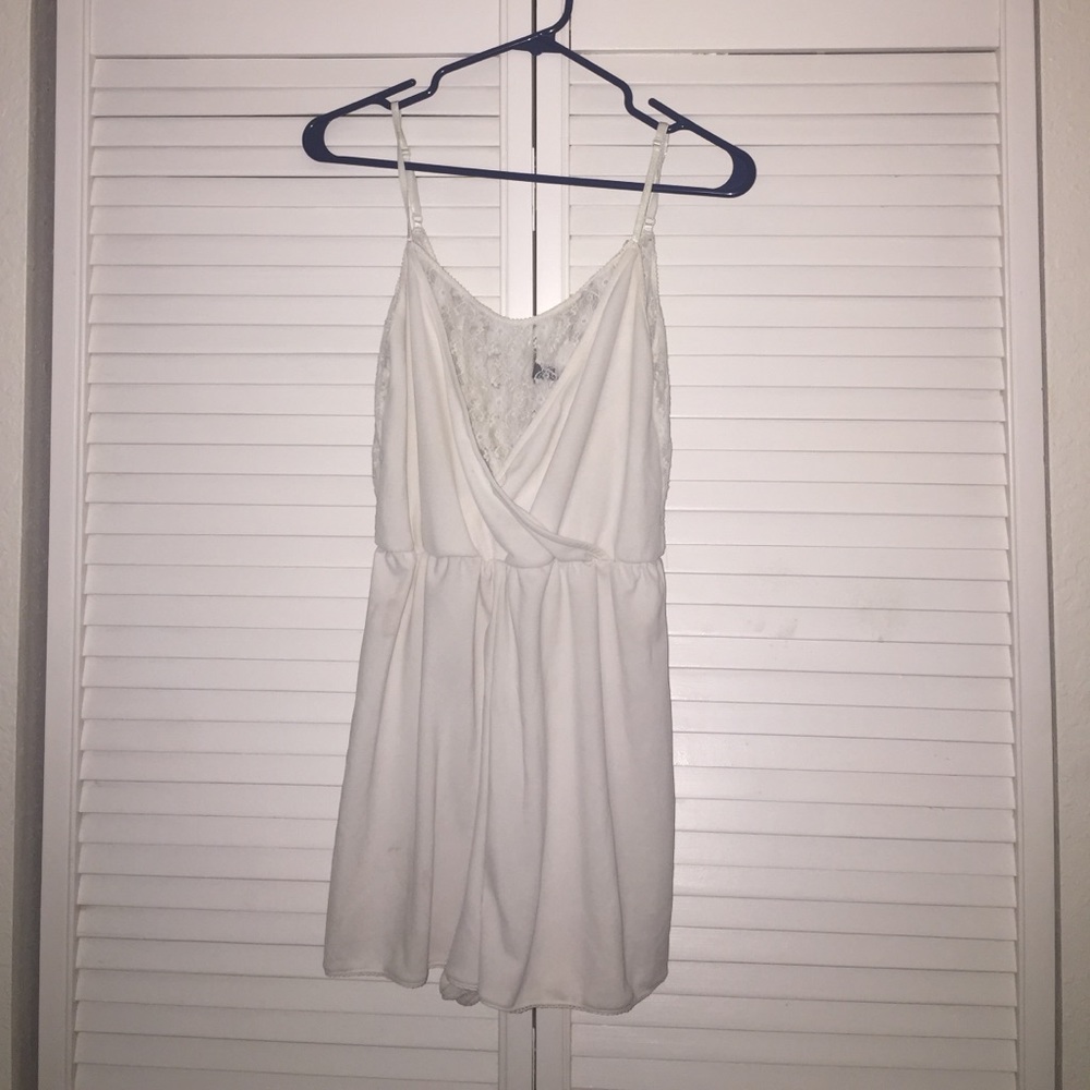 Short white romper