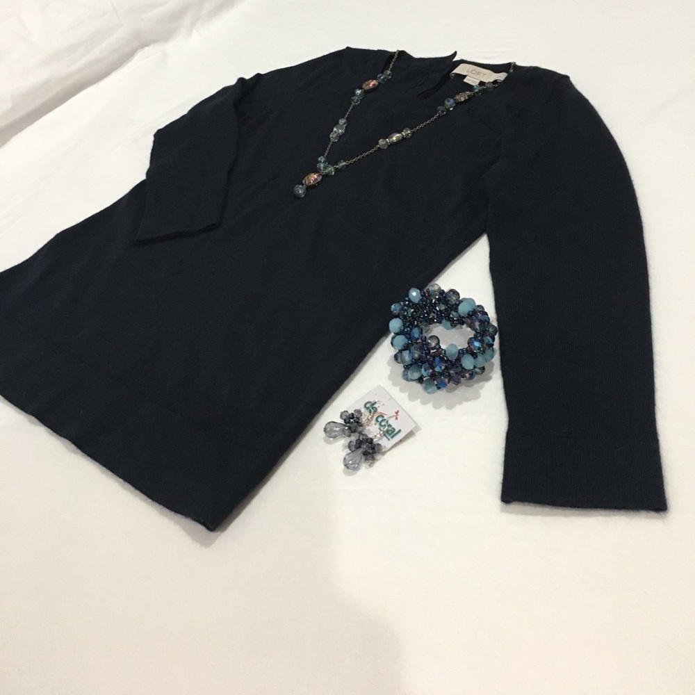 LOFT Navy Blue Top