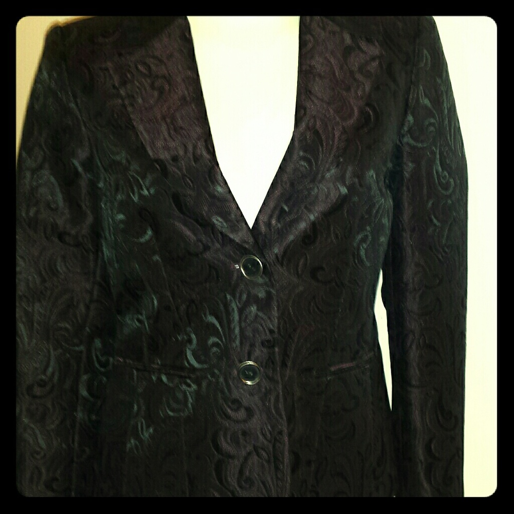 Rafael satin brocade blazer size 8