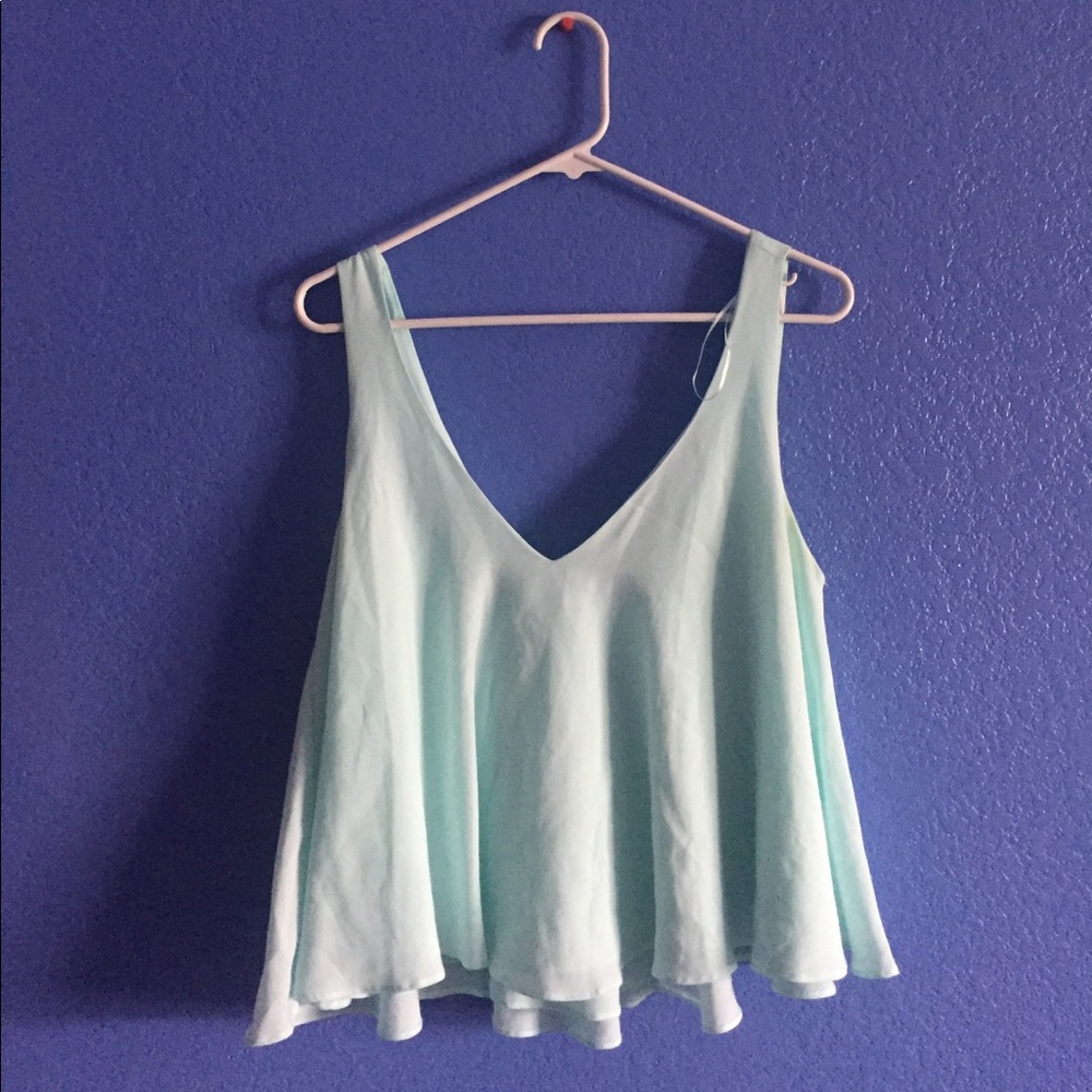 Powder blue crop top