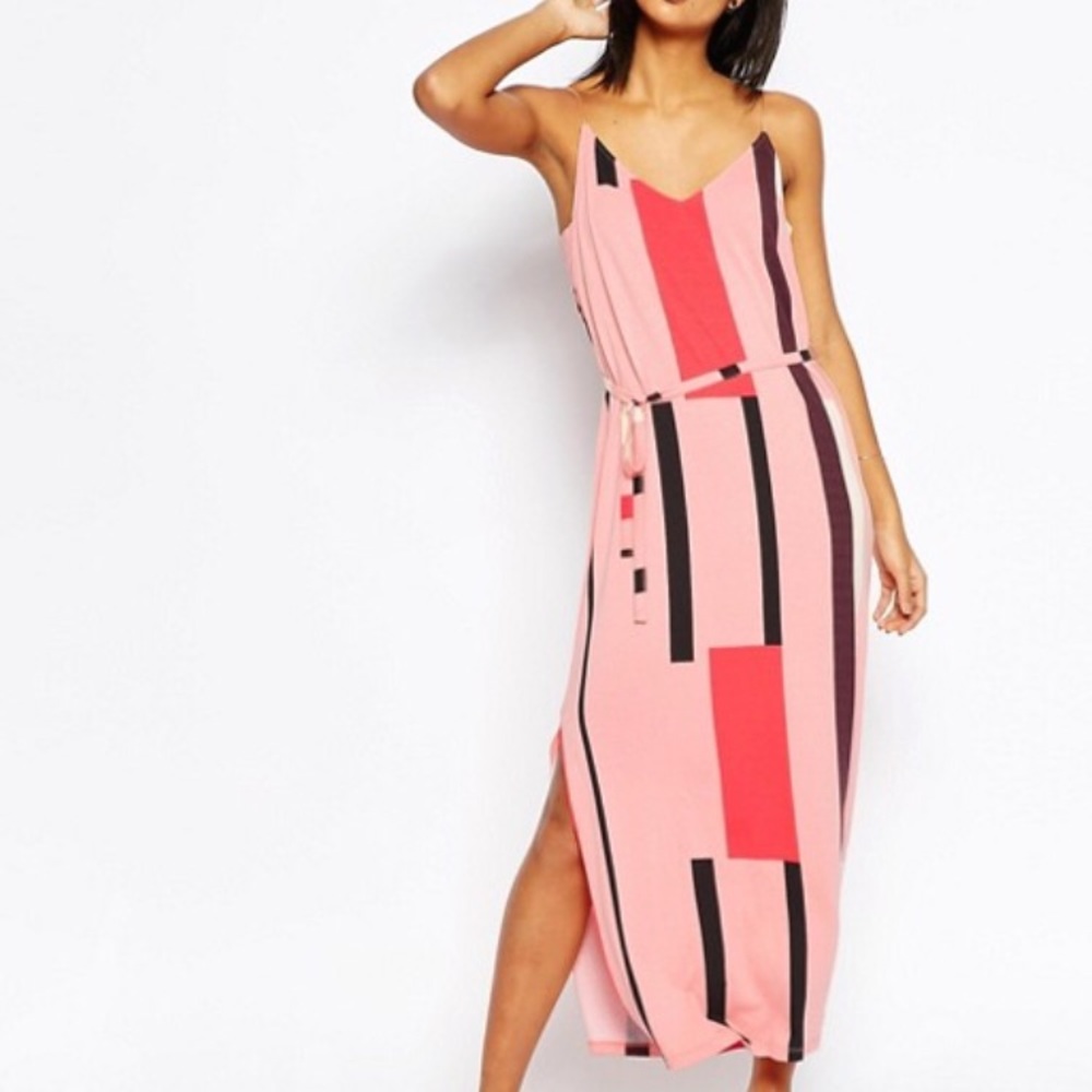 Asos Side Tie Maxi Dress