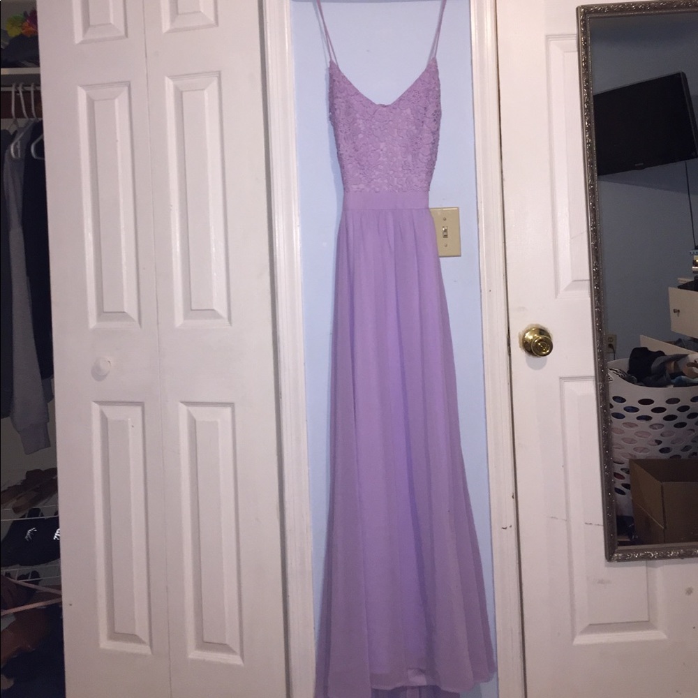 Windsor Lilac Backless Spaghetti Strap Maxi Dress