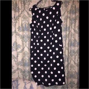 Black and white sheath dress