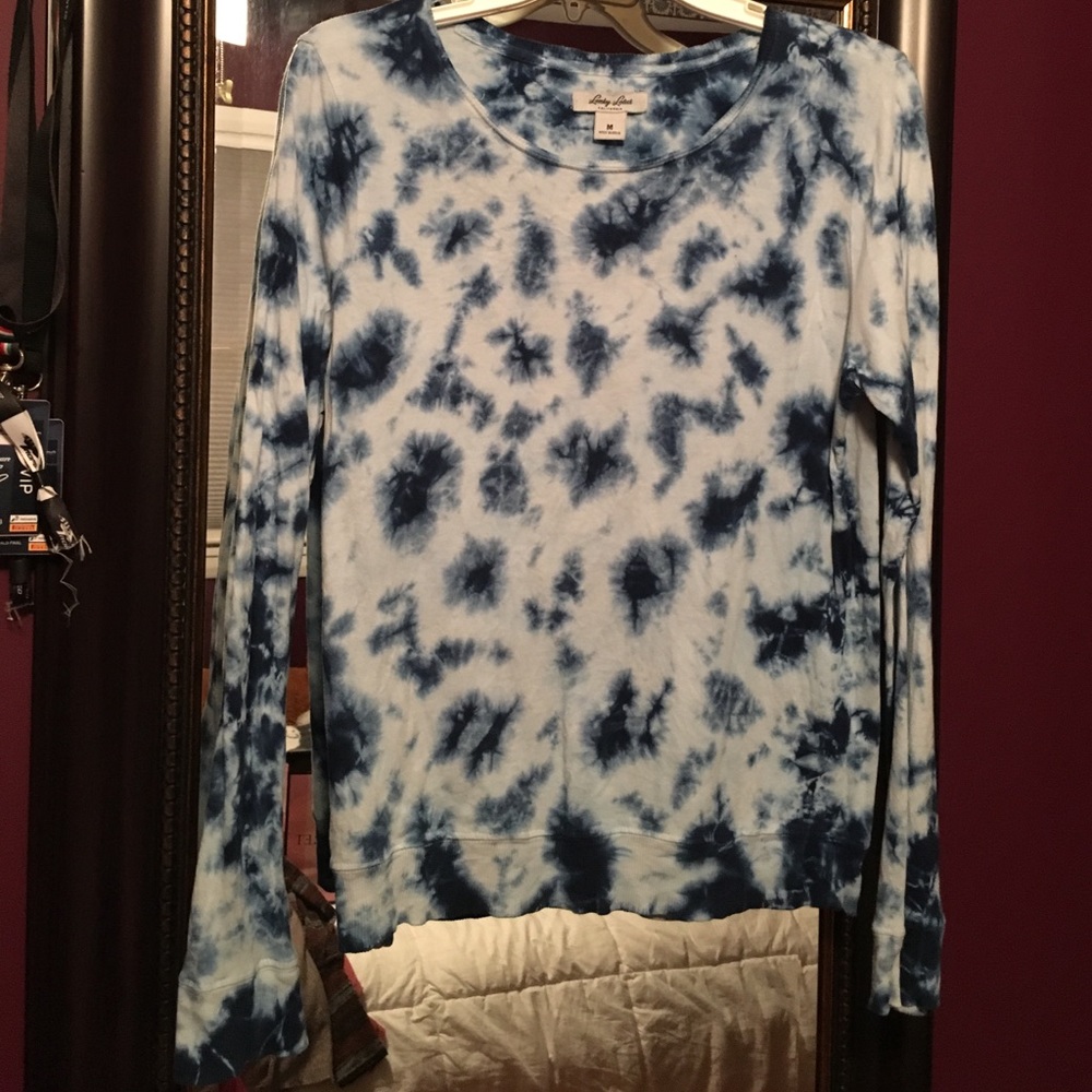 Blue tie dye sweater