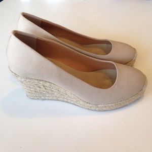J. Crew Espadrille Wedge heels in beige