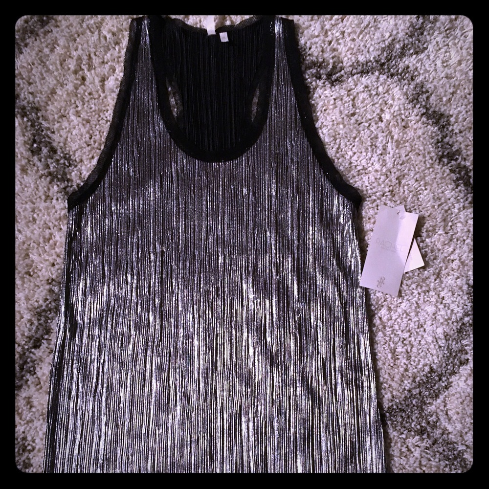 👗Silver Rachel Roy razorback dress 👗