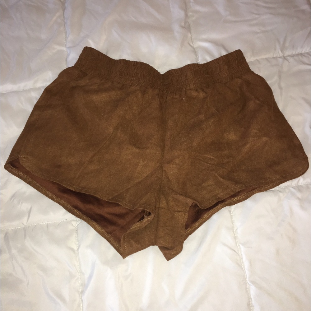 Suede shorts