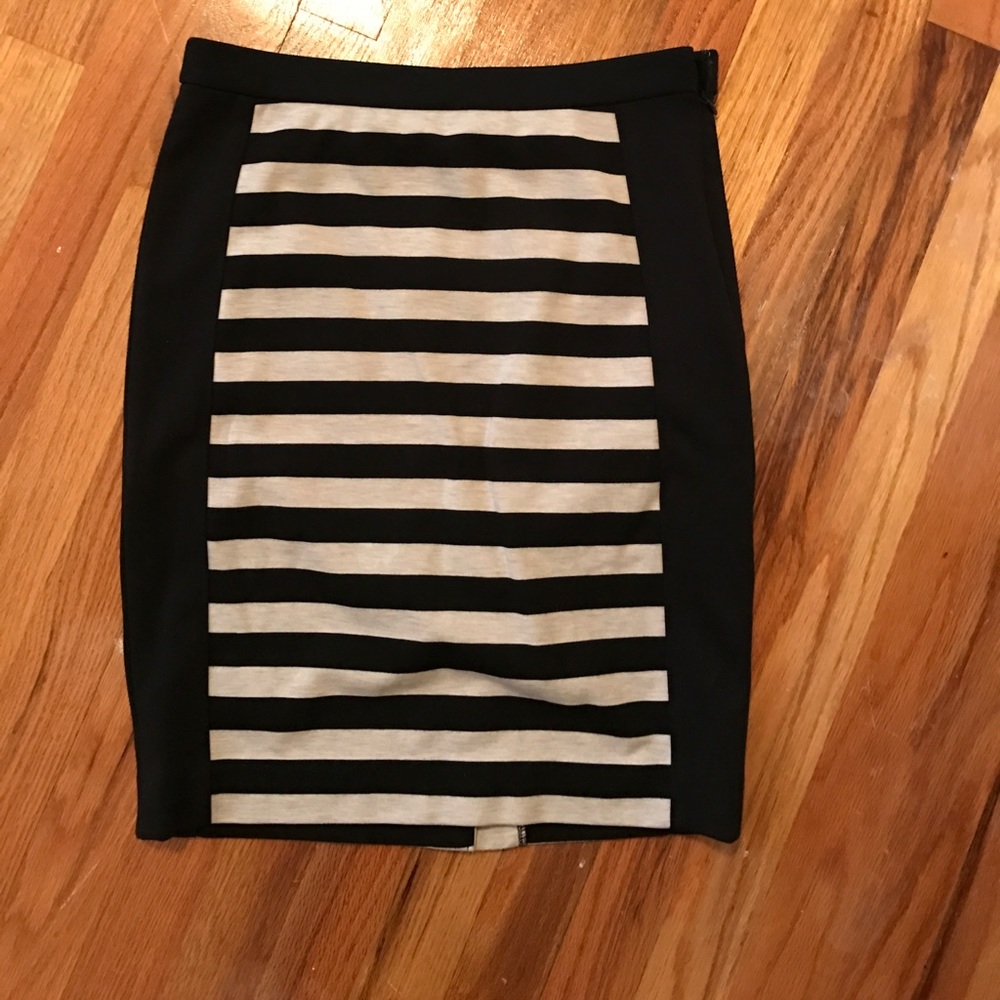 Striped MIDI skirt the limited