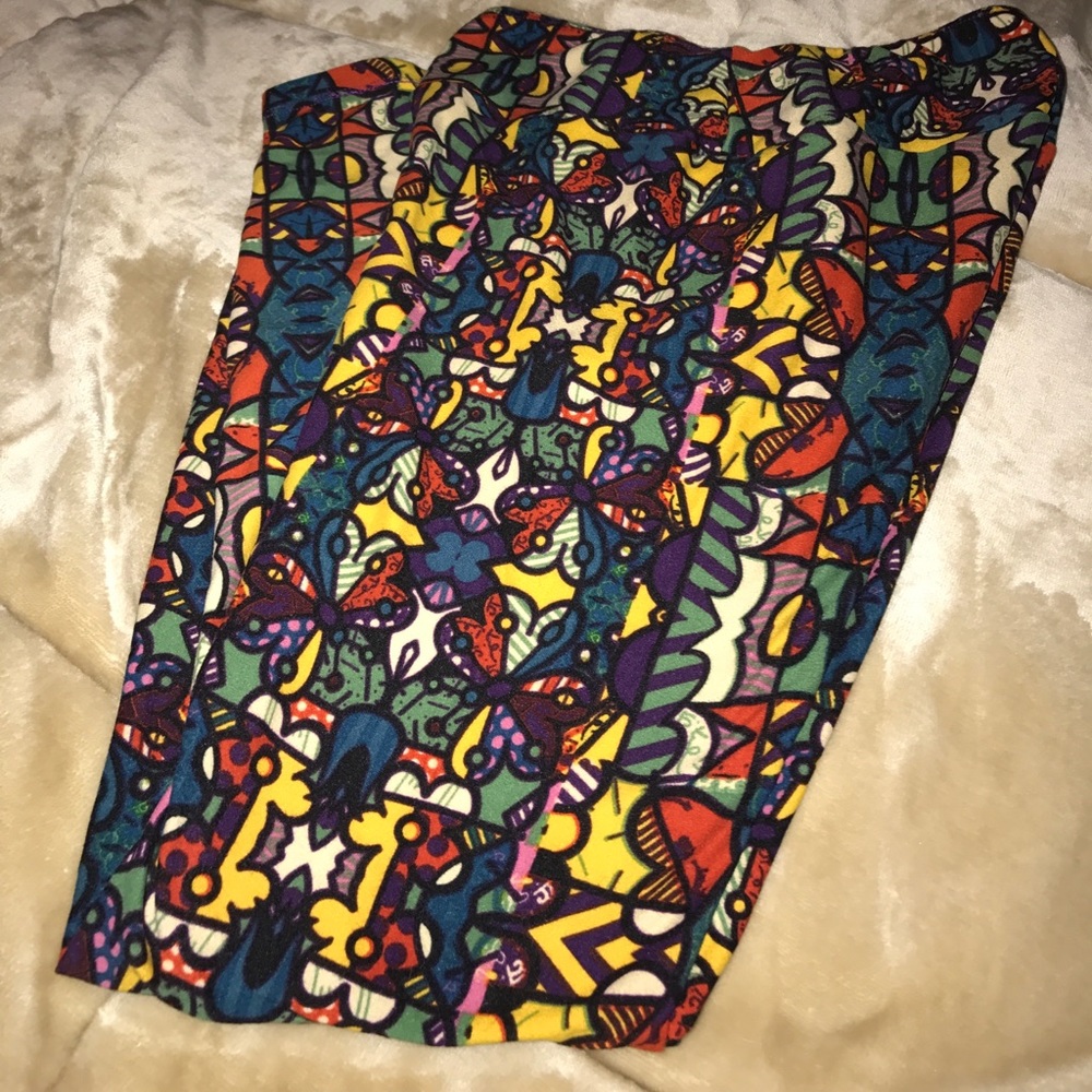 LulaRoe Stained Glass OS leggings