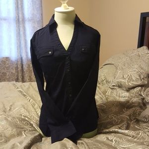 Long-sleeve button-down