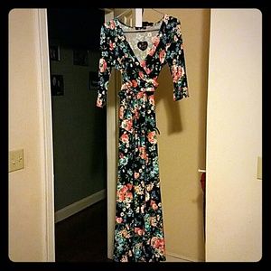 Floral Maxi Wrap Dress