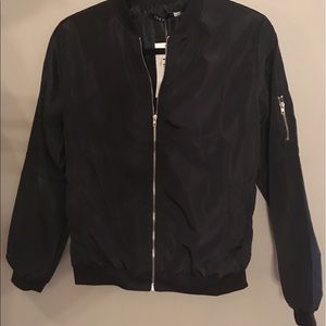 New! black bomber jacket