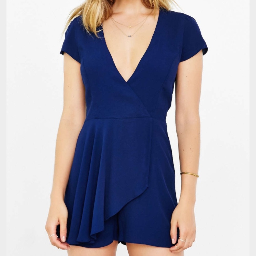 Urban Outfitters Blue Skort Romper