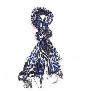 Cache Leopard Blue Scarf