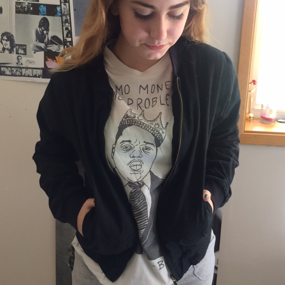 BLACK BRANDY BOMBER JACKET