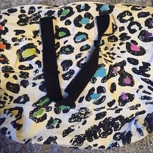 Colorful cheetah print tote bag