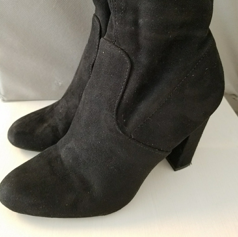 Steve madden black suede booties