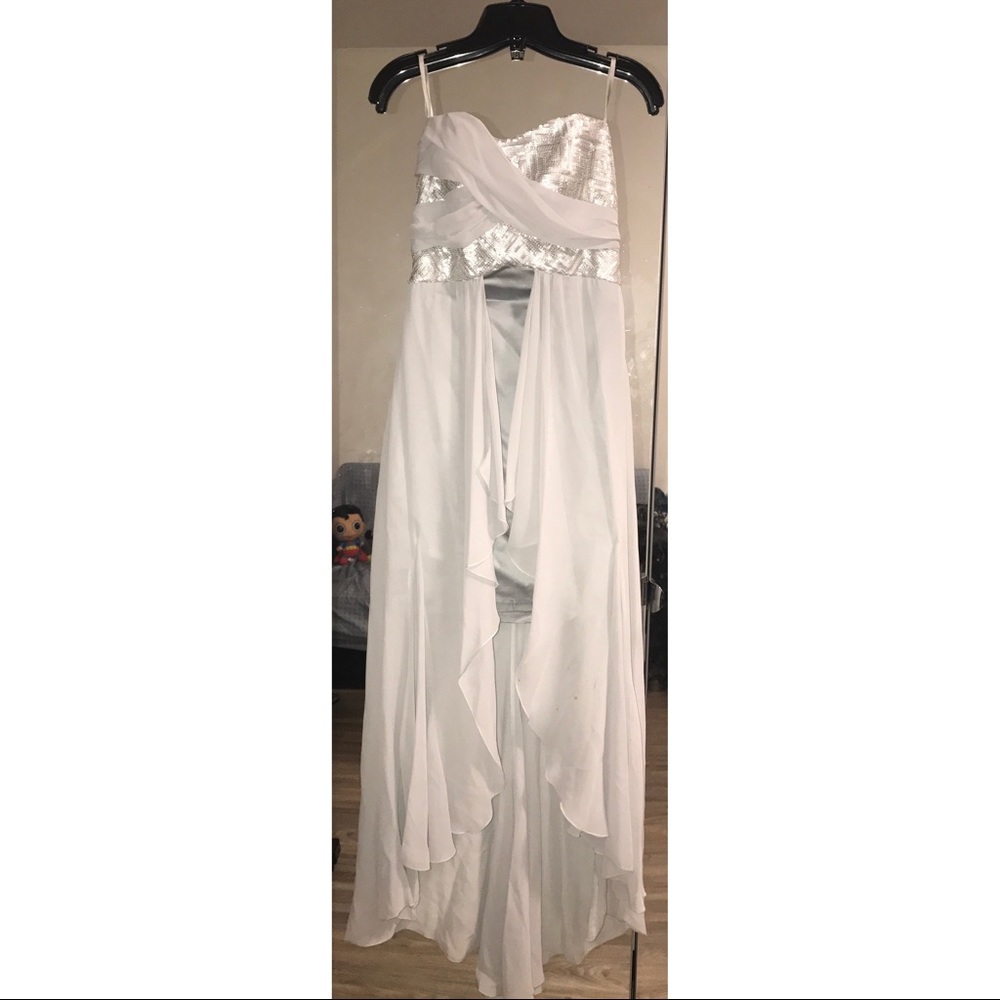 Sequin tube high low dress
