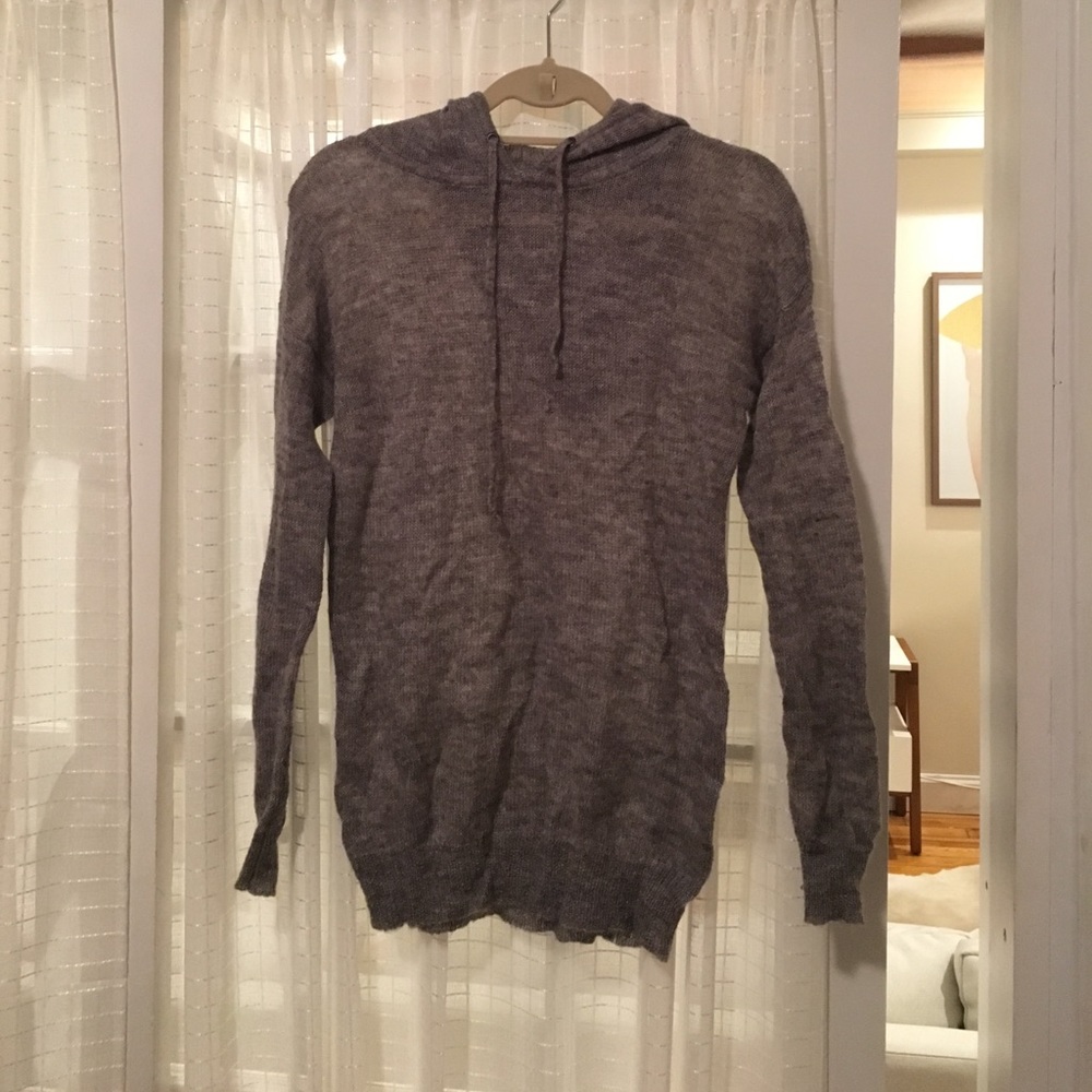 Madewell Gray Hooded Sweater