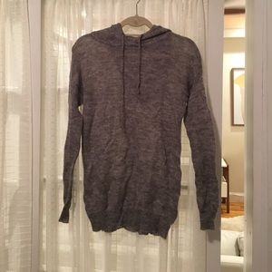 Madewell Gray Hooded Sweater