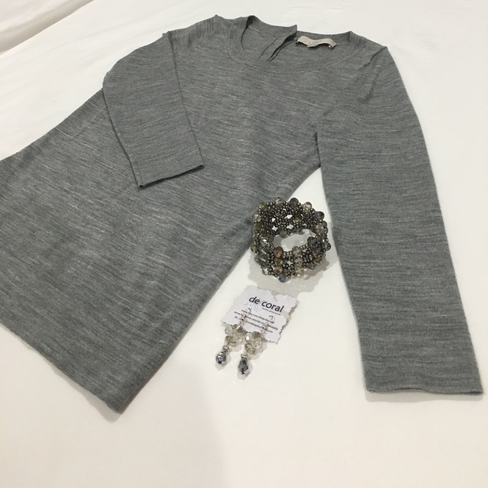 LOFT Gray Top