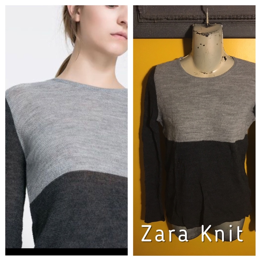 sexy Zara knit two tone  sweater