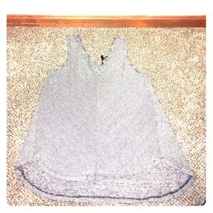 Banana Republic Black & White Linen Tank, XL.