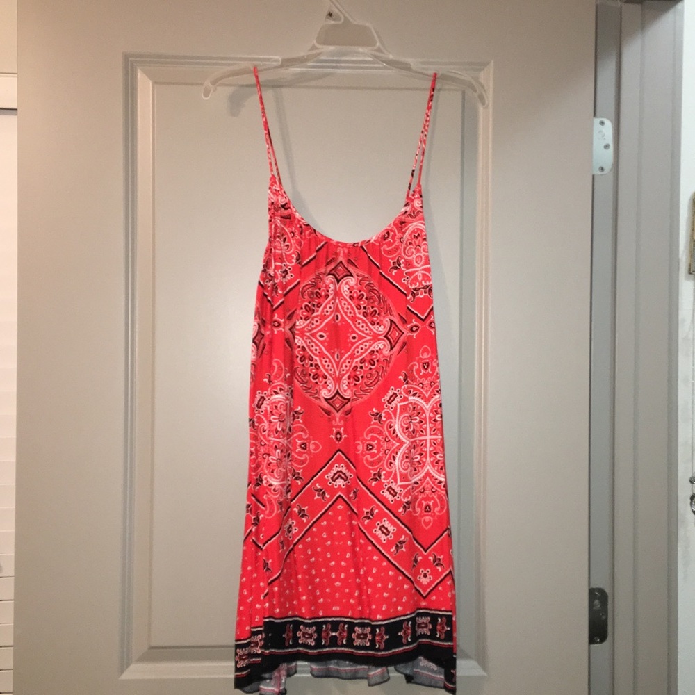 Red & black summer dress