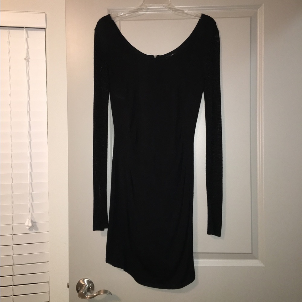Black slim cocktail dress from Express