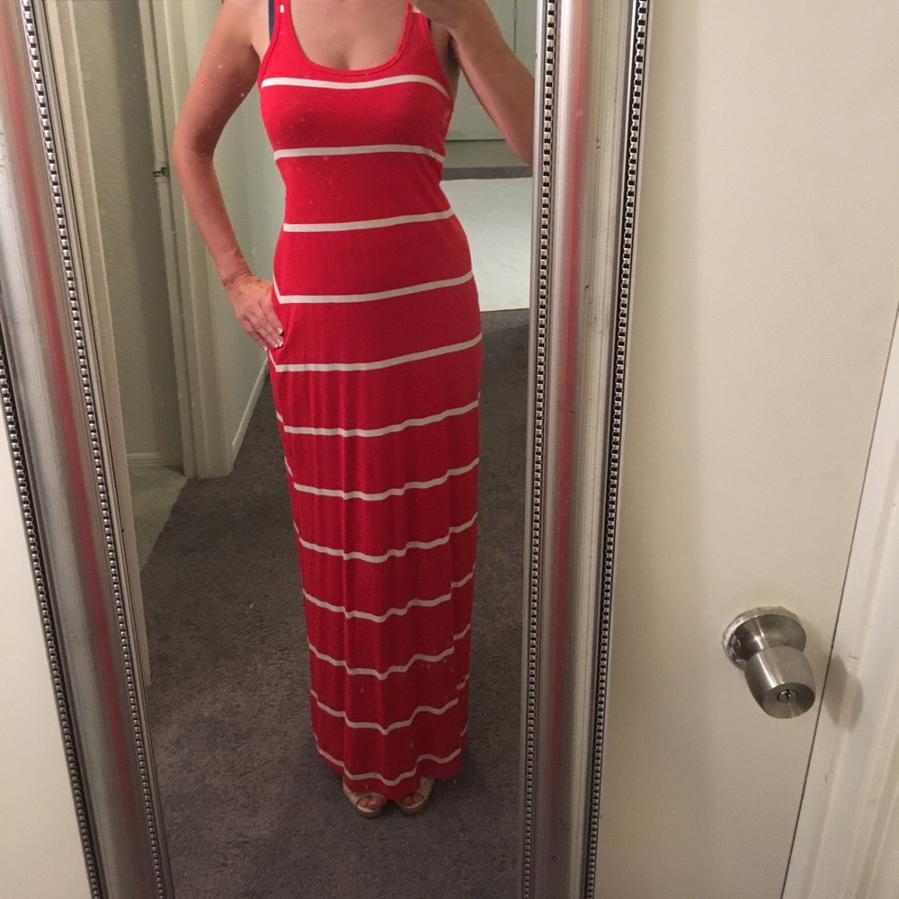 4th of July!! Old Navy Red and White Maxi