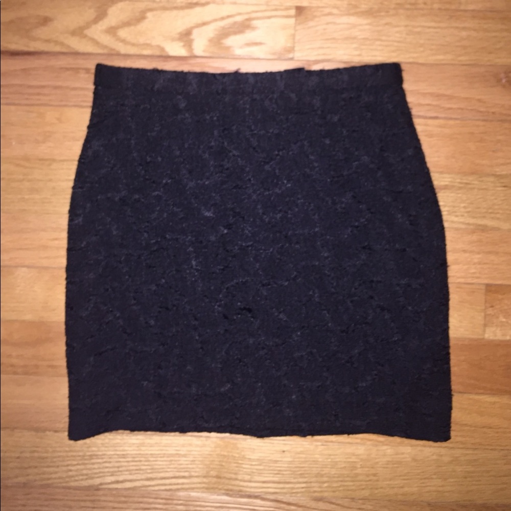 Black mini skirt