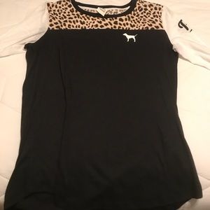 PINK cheetah print long sleeve shirt