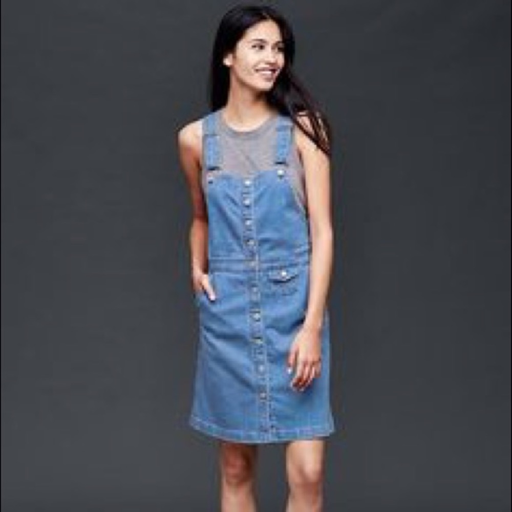 Gap denim overall dress