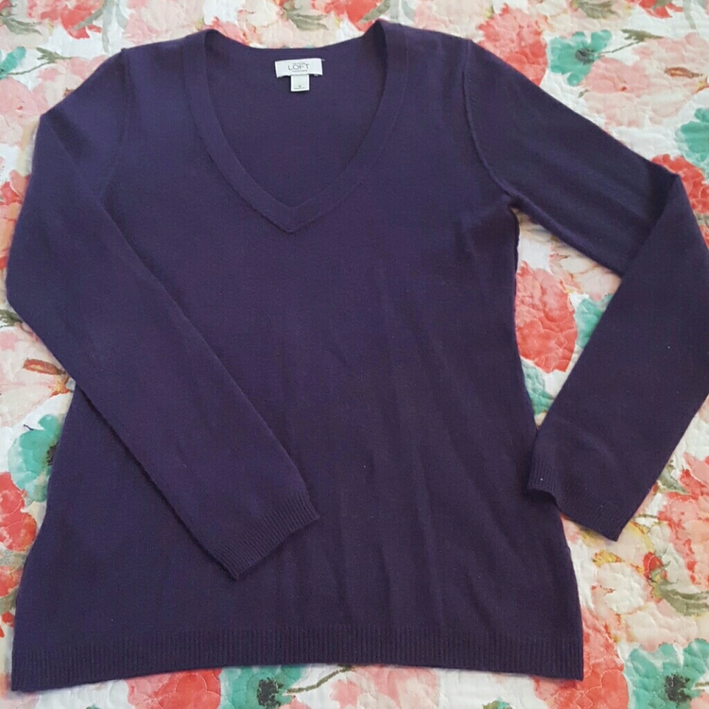 SOLD!! Deep Purple Cashmere Sweater