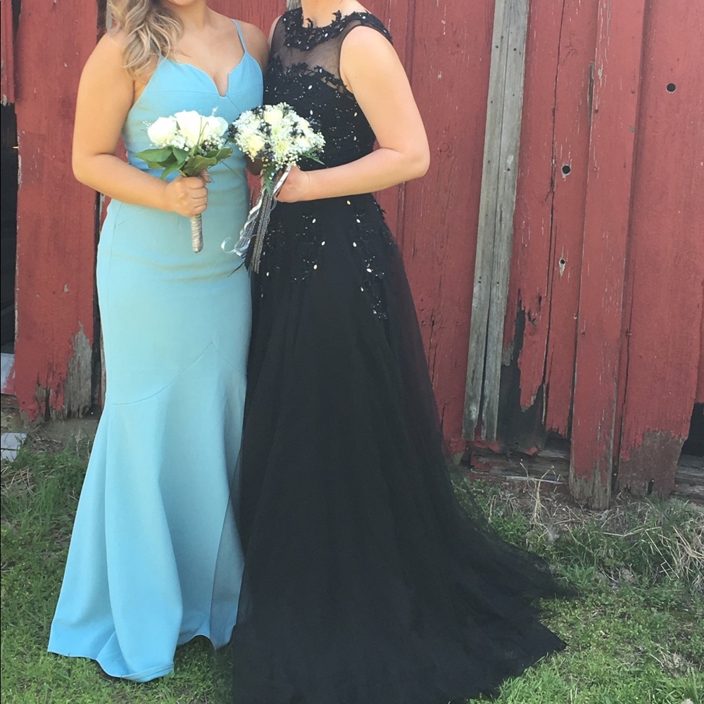 Baby blue prom dress