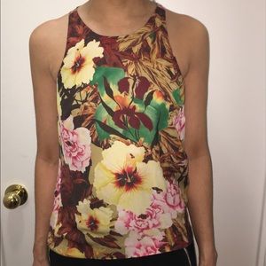 J.Crew Floral Silk Top