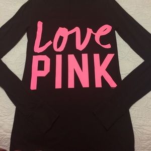 Pink Victoria Secret long sleeve fitted tee