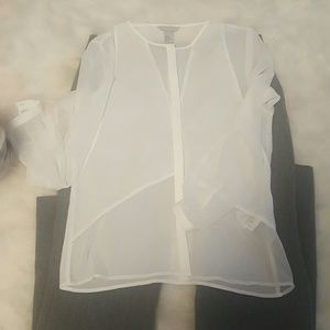 Sheer white blouse