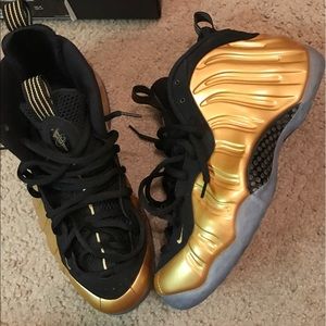 Metallic Gold Nike Air Foamposite