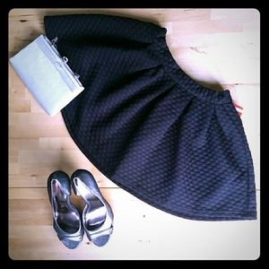 NWT Cat & Jack Black Polka Dot Pleated Mini Skirt